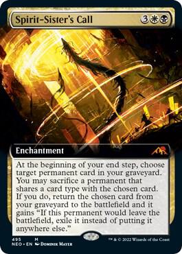 Spirit-Sister's Call (Extended Art) 495 card from Kamigawa: Neon Dynasty
