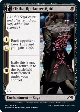 Okiba Reckoner Raid 117 card from Kamigawa: Neon Dynasty