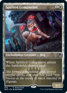 Spirited Companion 508 card from Promo Pack: Kamigawa: Neon Dynasty