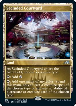 Secluded Courtyard 512 card from Promo Pack: Kamigawa: Neon Dynasty