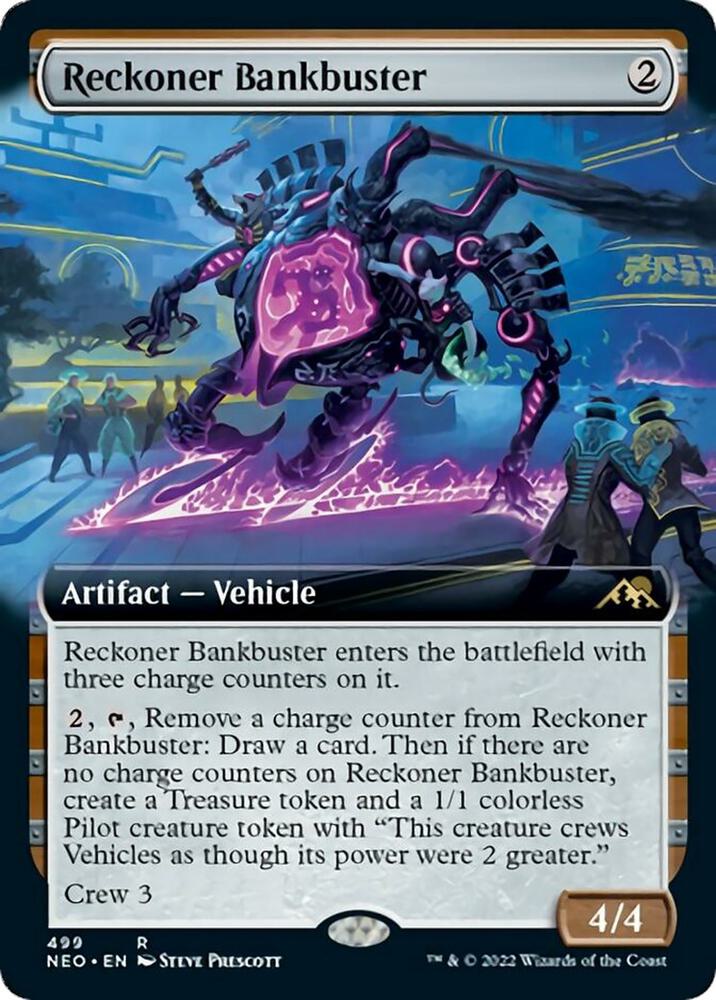 Reckoner Bankbuster (Extended Art) 499 card from Kamigawa: Neon Dynasty