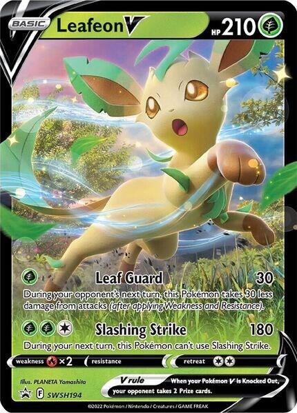 Leafeon V SWSH194 card from SWSH: Sword & Shield Promo Cards