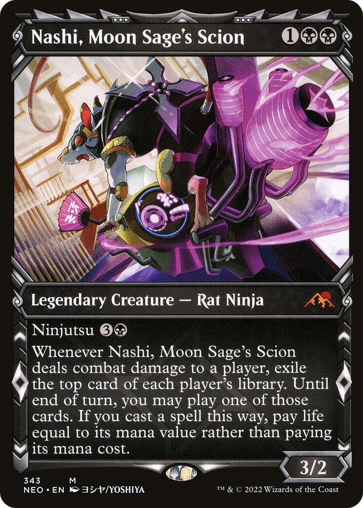 Nashi, Moon Sage's Scion (Showcase) 343 card from Kamigawa: Neon Dynasty