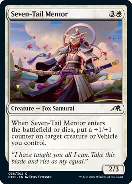 Seven-Tail Mentor 36 card from Kamigawa: Neon Dynasty