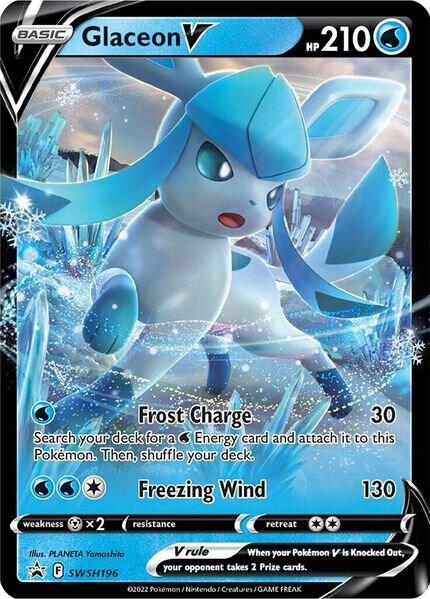 Glaceon V SWSH196 card from SWSH: Sword & Shield Promo Cards