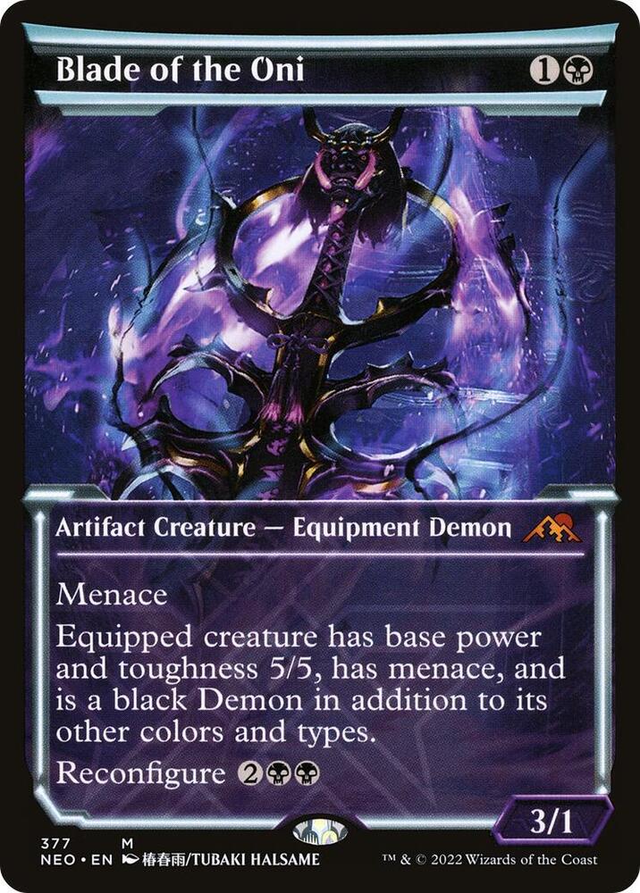 Blade of the Oni (Showcase) 377 card from Kamigawa: Neon Dynasty