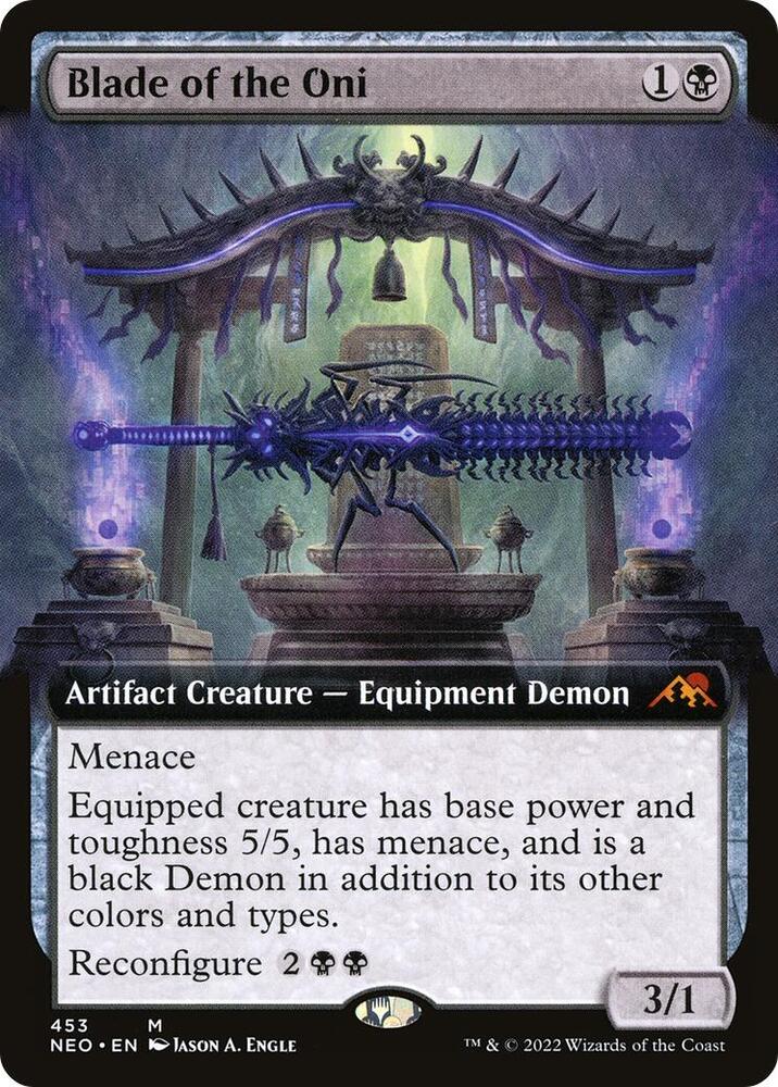 Blade of the Oni (Extended Art) 453 card from Kamigawa: Neon Dynasty