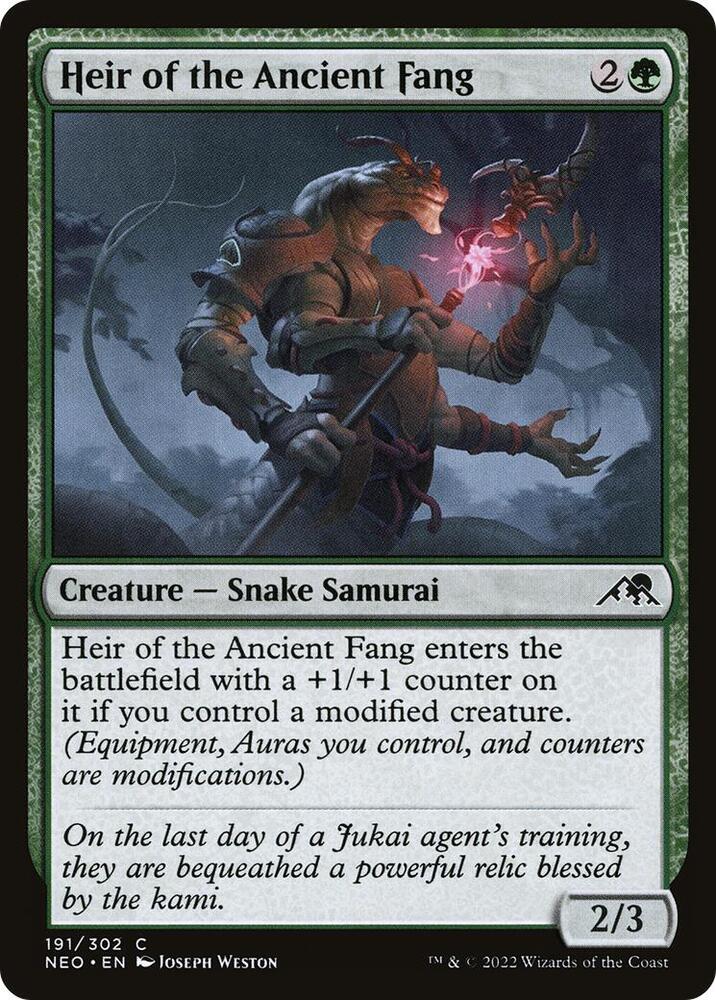 Heir of the Ancient Fang 191 card from Kamigawa: Neon Dynasty
