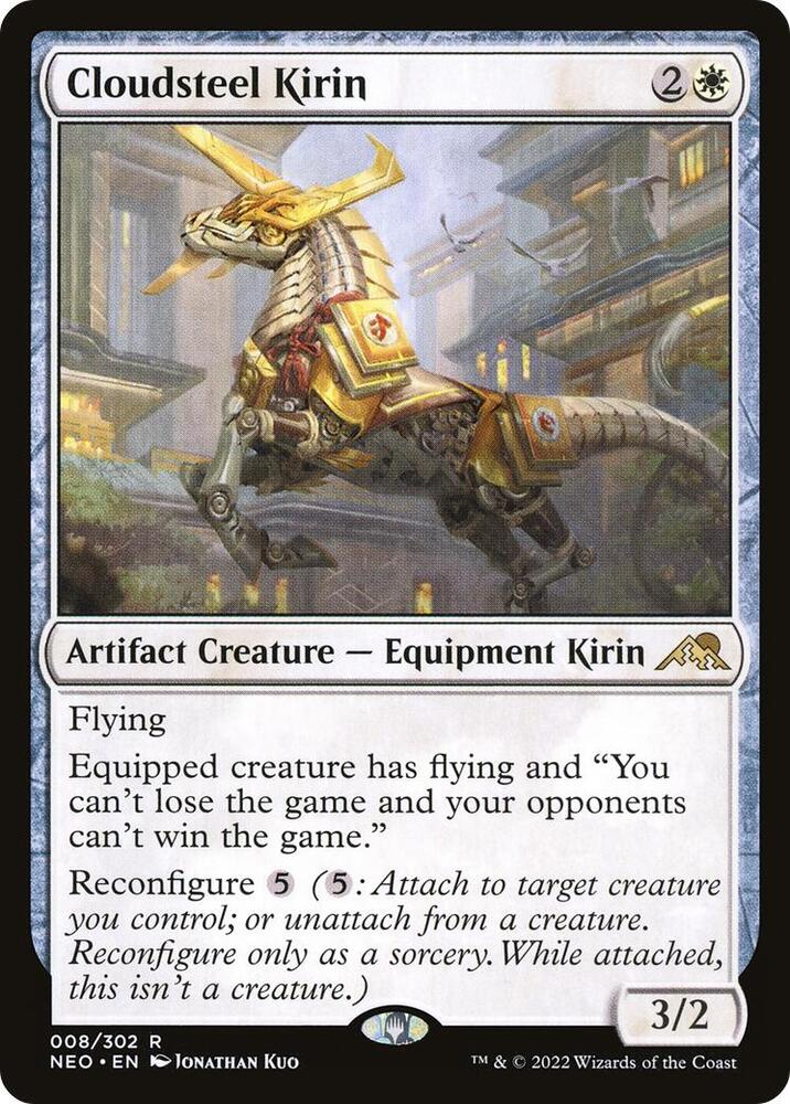 Cloudsteel Kirin 8 card from Kamigawa: Neon Dynasty