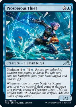 Prosperous Thief 73 card from Kamigawa: Neon Dynasty