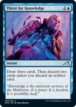 Thirst for Knowledge 85 card from Kamigawa: Neon Dynasty