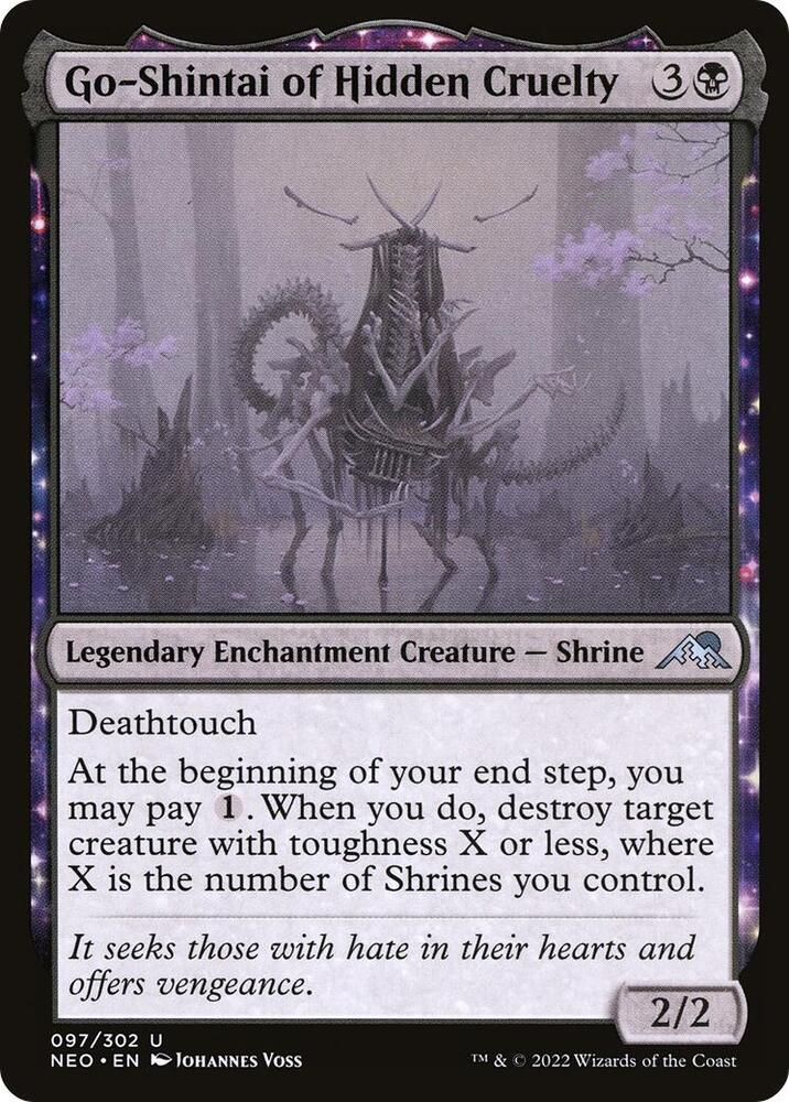Go-Shintai of Hidden Cruelty 97 card from Kamigawa: Neon Dynasty
