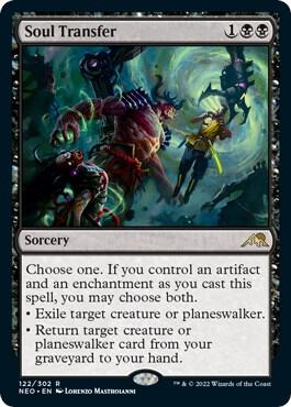 Soul Transfer 122 card from Kamigawa: Neon Dynasty
