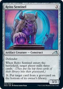 Reito Sentinel 256 card from Kamigawa: Neon Dynasty