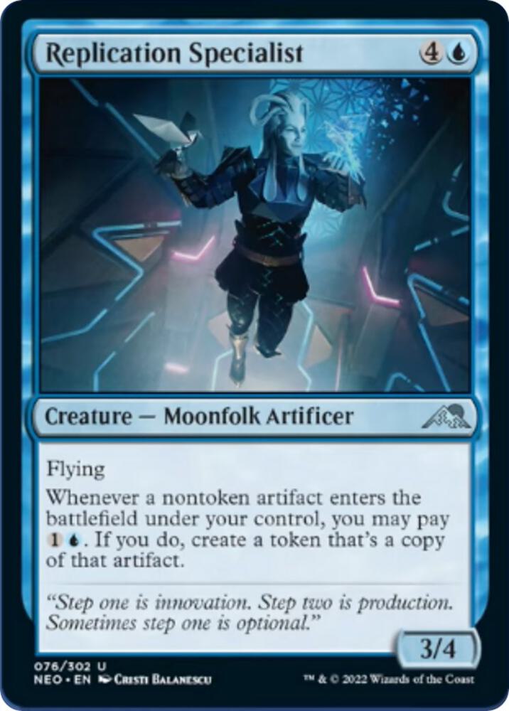 Replication Specialist 76 card from Kamigawa: Neon Dynasty