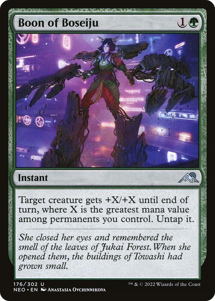 Boon of Boseiju 176 card from Kamigawa: Neon Dynasty