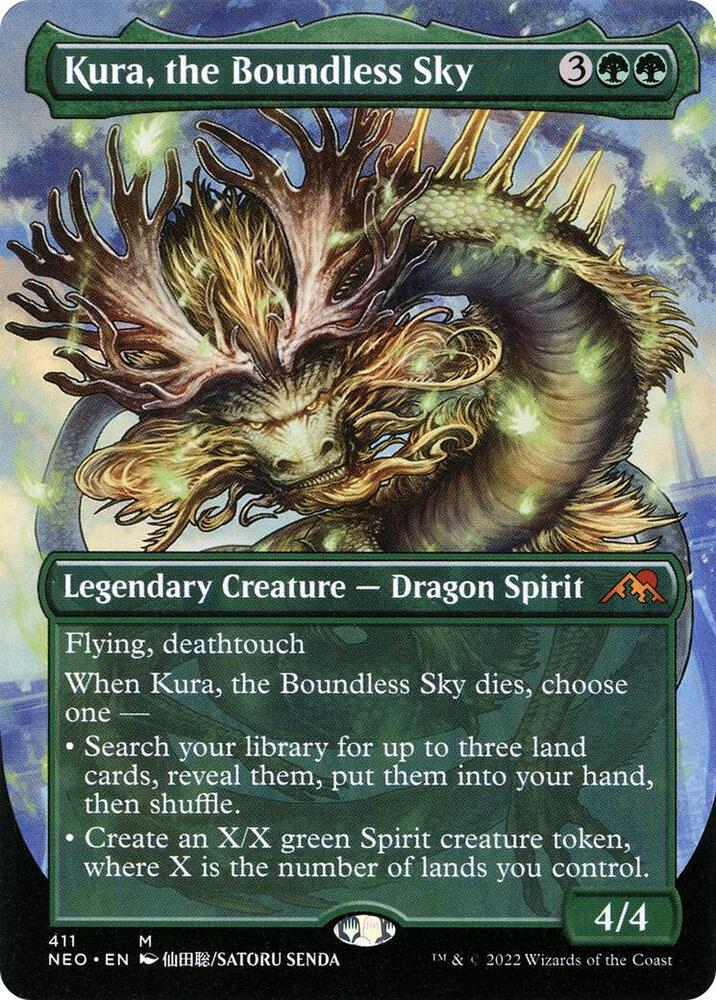 Kura, the Boundless Sky (Borderless) 411 card from Kamigawa: Neon Dynasty