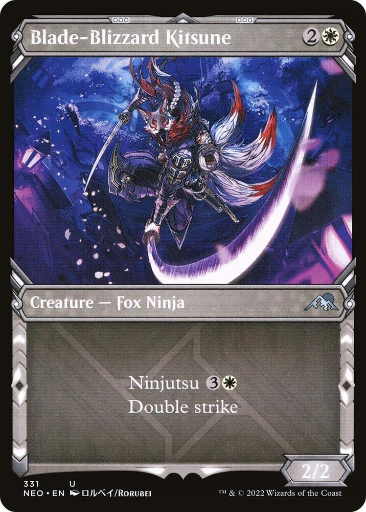 Blade-Blizzard Kitsune (Showcase) 331 card from Kamigawa: Neon Dynasty