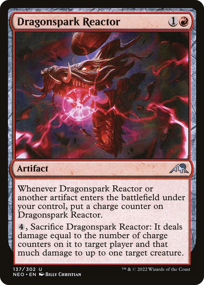 Dragonspark Reactor 137 card from Kamigawa: Neon Dynasty