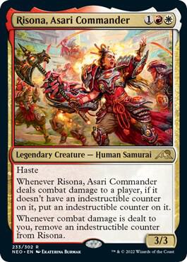 Risona, Asari Commander 233 card from Kamigawa: Neon Dynasty