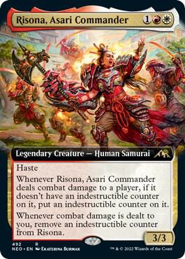 Risona, Asari Commander (Extended Art) 492 card from Kamigawa: Neon Dynasty