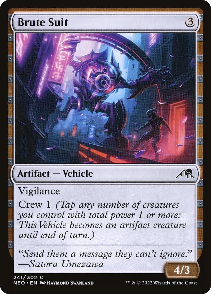 Brute Suit 241 card from Kamigawa: Neon Dynasty