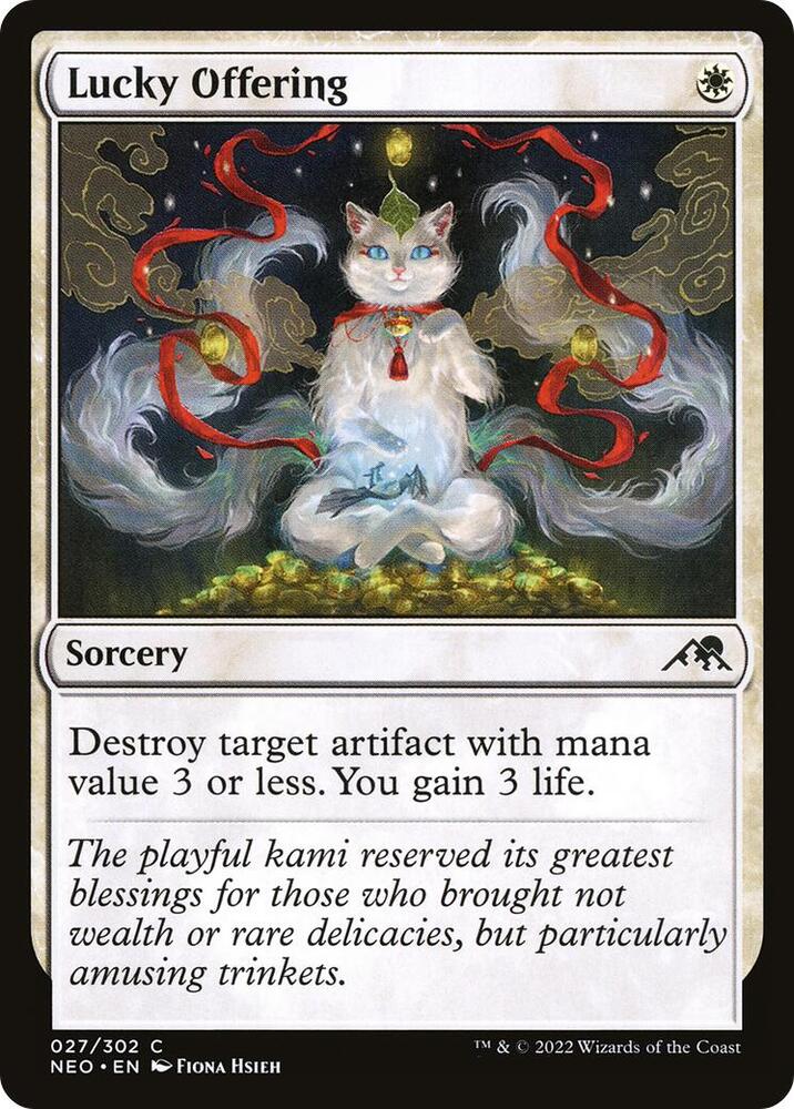 Lucky Offering 27 card from Kamigawa: Neon Dynasty