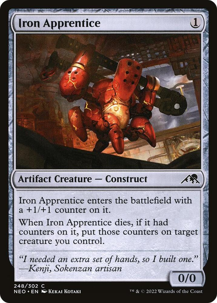 Iron Apprentice 248 card from Kamigawa: Neon Dynasty