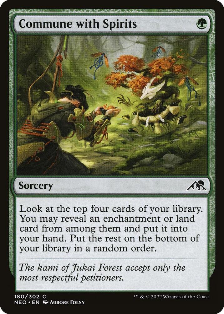 Commune with Spirits 180 card from Kamigawa: Neon Dynasty