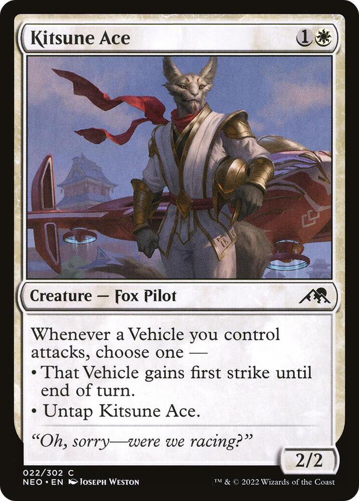 Kitsune Ace 22 card from Kamigawa: Neon Dynasty