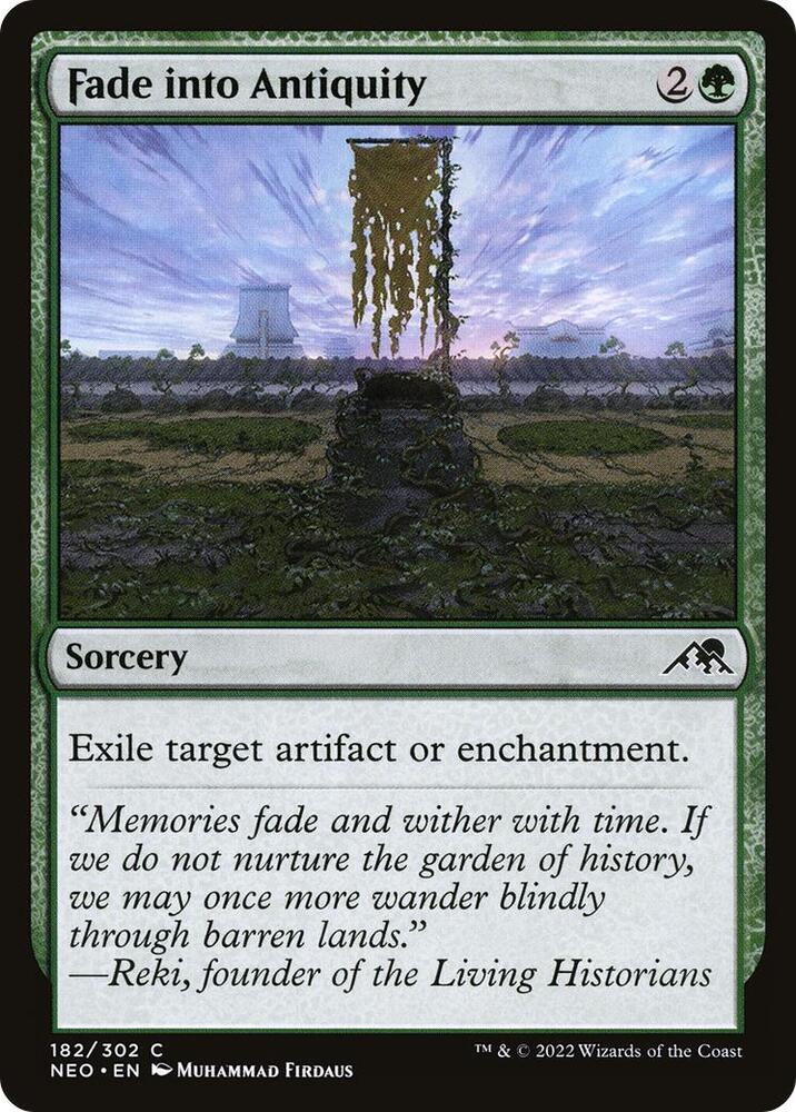 Fade into Antiquity 182 card from Kamigawa: Neon Dynasty