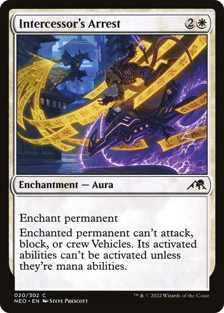 Intercessor's Arrest 20 card from Kamigawa: Neon Dynasty