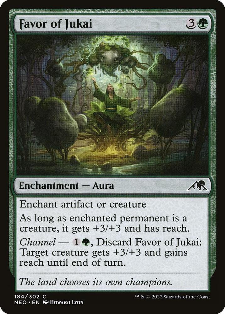 Favor of Jukai 184 card from Kamigawa: Neon Dynasty