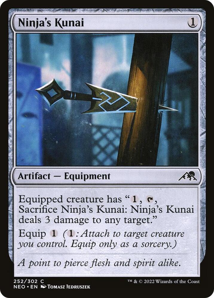 Ninja's Kunai 252 card from Kamigawa: Neon Dynasty