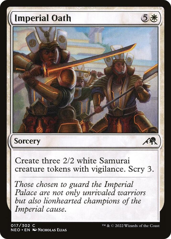 Imperial Oath 17 card from Kamigawa: Neon Dynasty