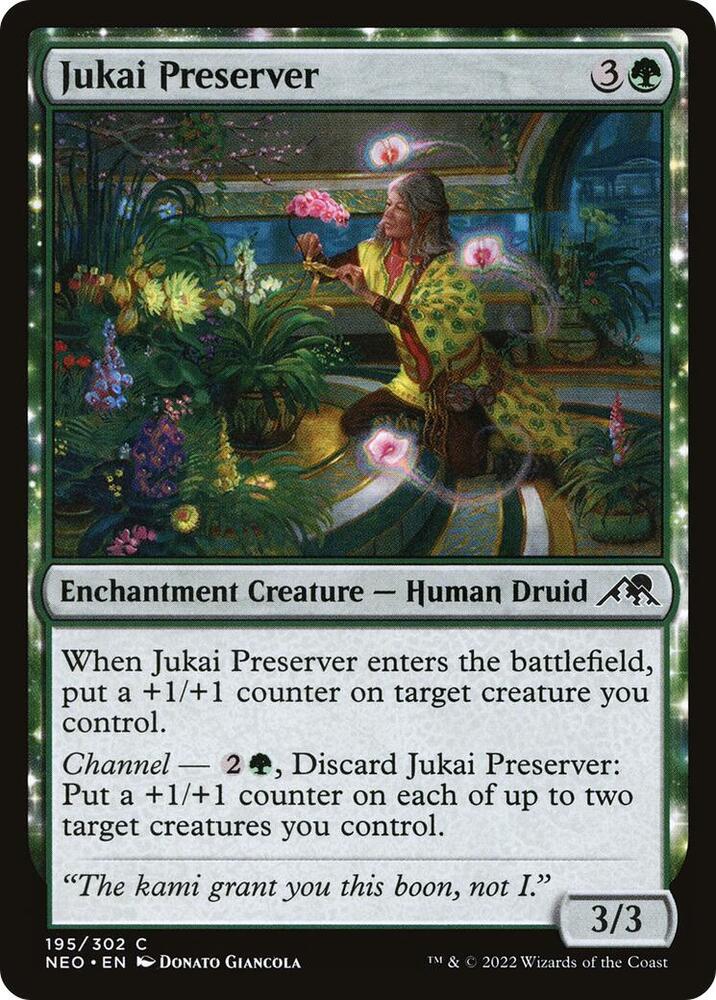 Jukai Preserver 195 card from Kamigawa: Neon Dynasty