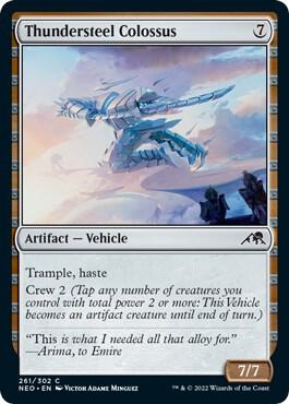 Thundersteel Colossus 261 card from Kamigawa: Neon Dynasty