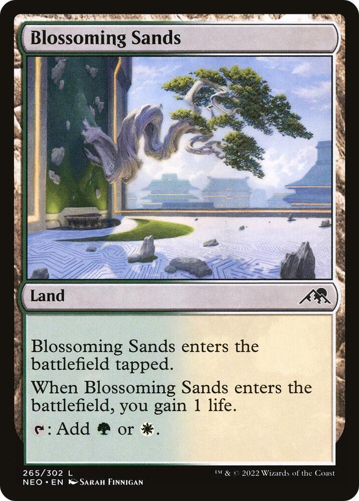 Blossoming Sands 265 card from Kamigawa: Neon Dynasty