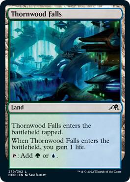 Thornwood Falls 279 card from Kamigawa: Neon Dynasty