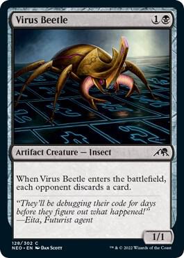 Virus Beetle 128 card from Kamigawa: Neon Dynasty