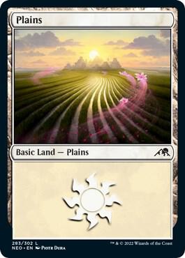 Plains 283 card from Kamigawa: Neon Dynasty