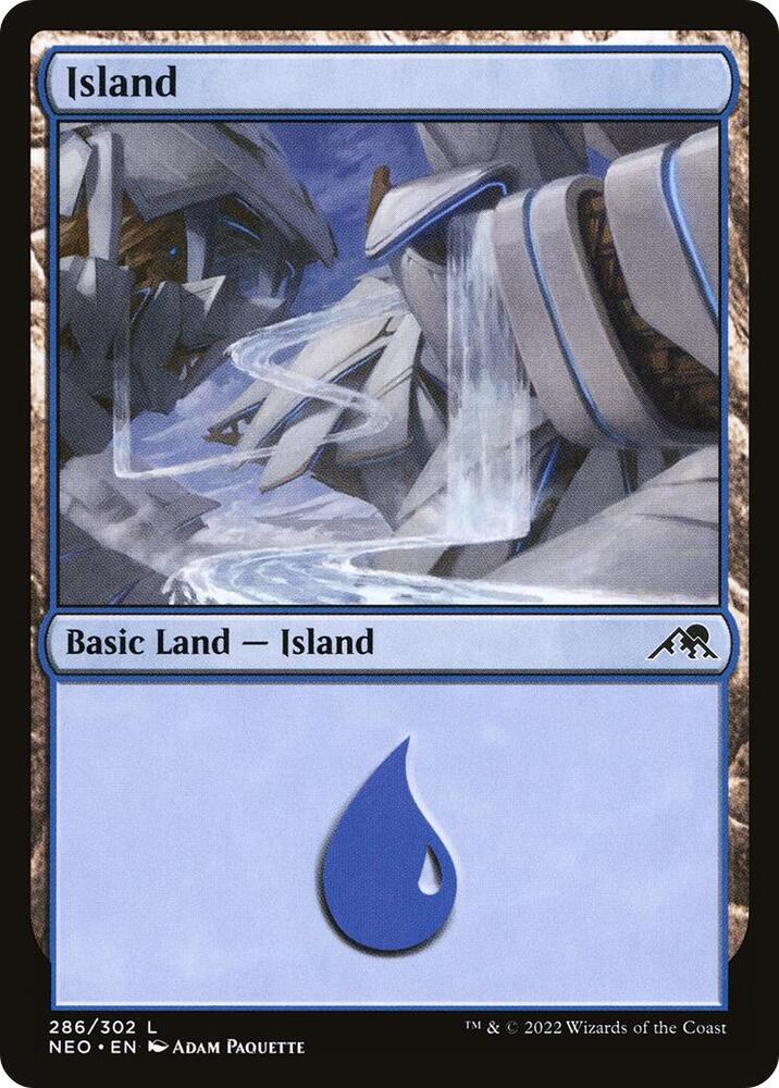 Island 286 card from Kamigawa: Neon Dynasty
