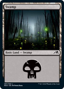 Swamp 287 card from Kamigawa: Neon Dynasty