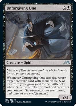 Unforgiving One 127 card from Kamigawa: Neon Dynasty