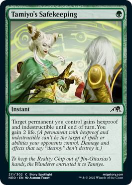 Tamiyo's Safekeeping 211 card from Kamigawa: Neon Dynasty