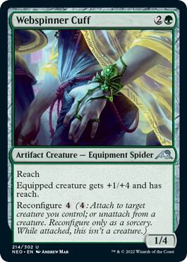 Webspinner Cuff 214 card from Kamigawa: Neon Dynasty