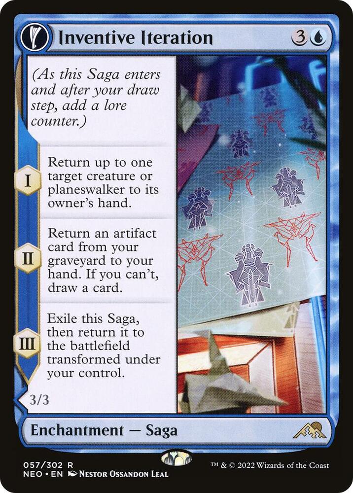 Inventive Iteration 57 card from Kamigawa: Neon Dynasty