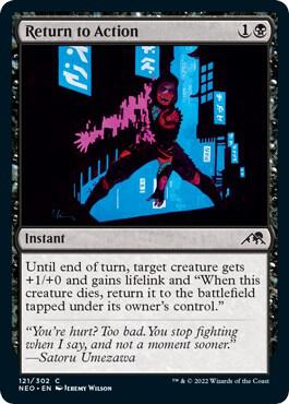 Return to Action 121 card from Kamigawa: Neon Dynasty