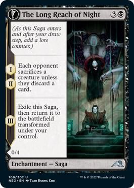 The Long Reach of Night 109 card from Kamigawa: Neon Dynasty
