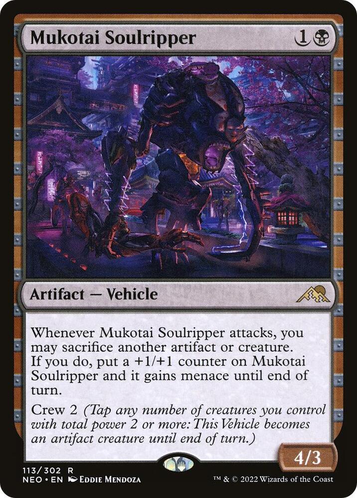 Mukotai Soulripper 113 card from Kamigawa: Neon Dynasty